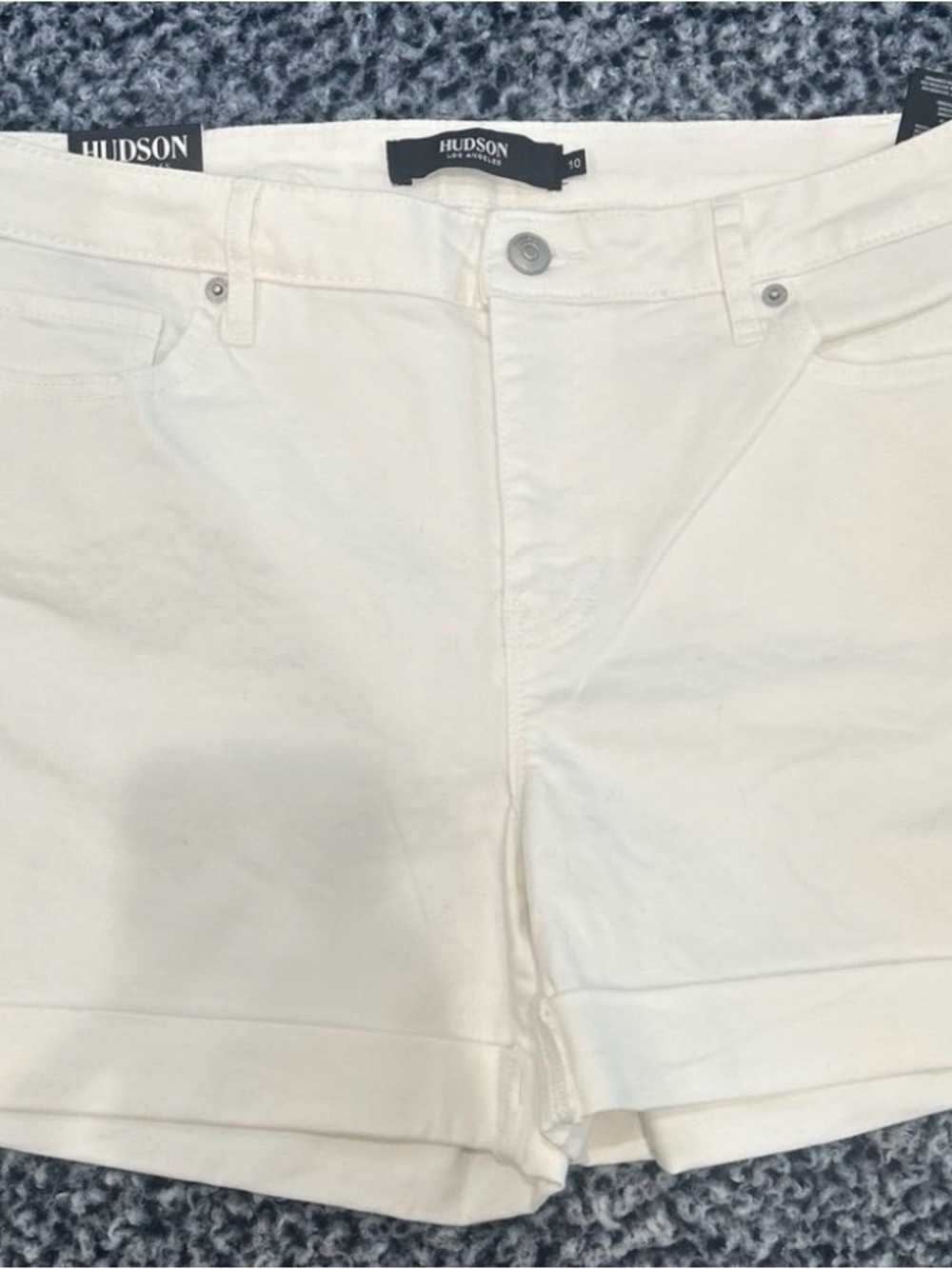 Hudson Jeans White women’s Cotton Blend Flat Front Shorts